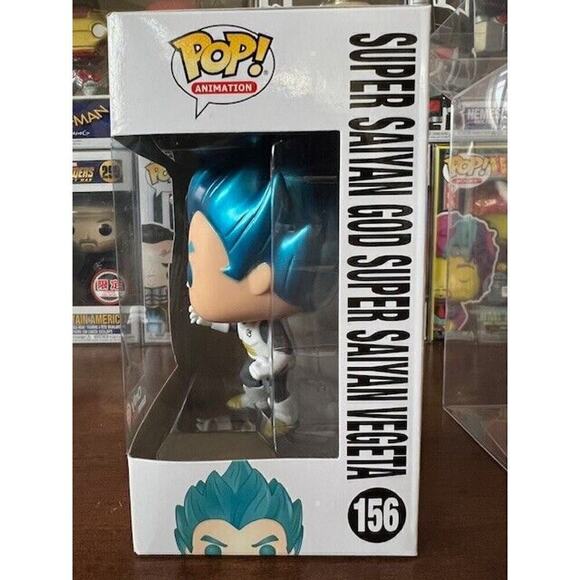 Funko Pop! Metallic Super Saiyan God Super Saiyan Vegeta GameStop Exclusive - Picture 5 of 10